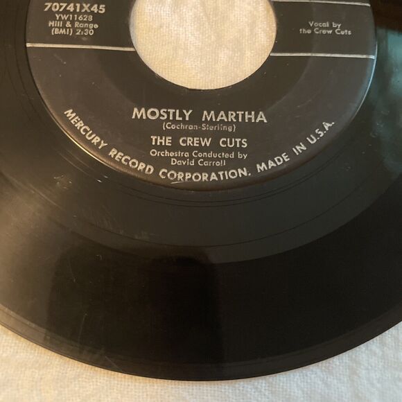 The Crew Cuts Angels In The Sky/Mostly Martha 45RPM Mercury Records 1955 - Picture 5 of 12